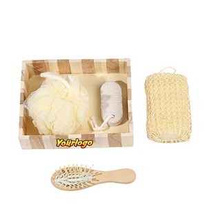Square Wooden Box Bath Set 6