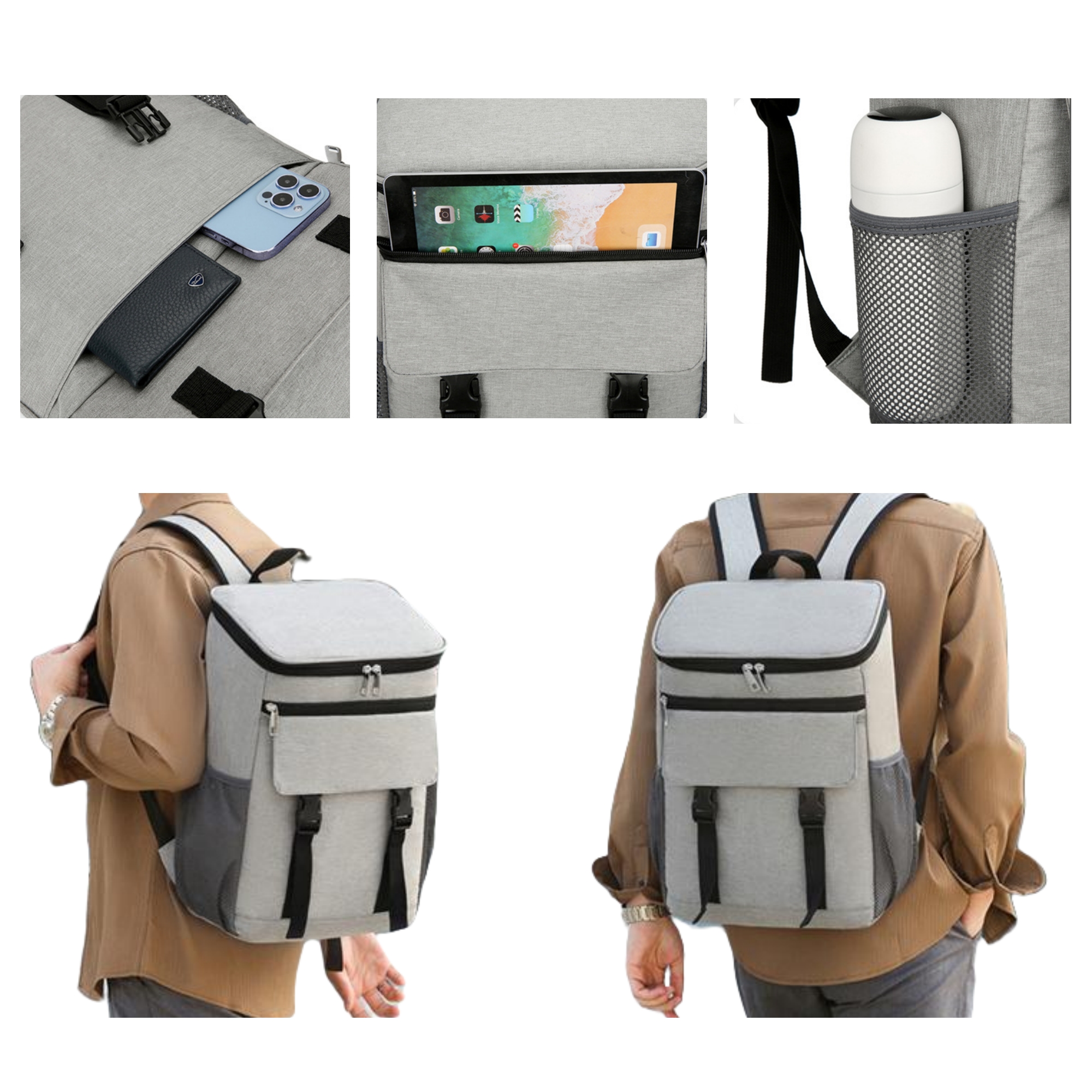 MOQ10 Oxford Insulated Backpack Cooler 8