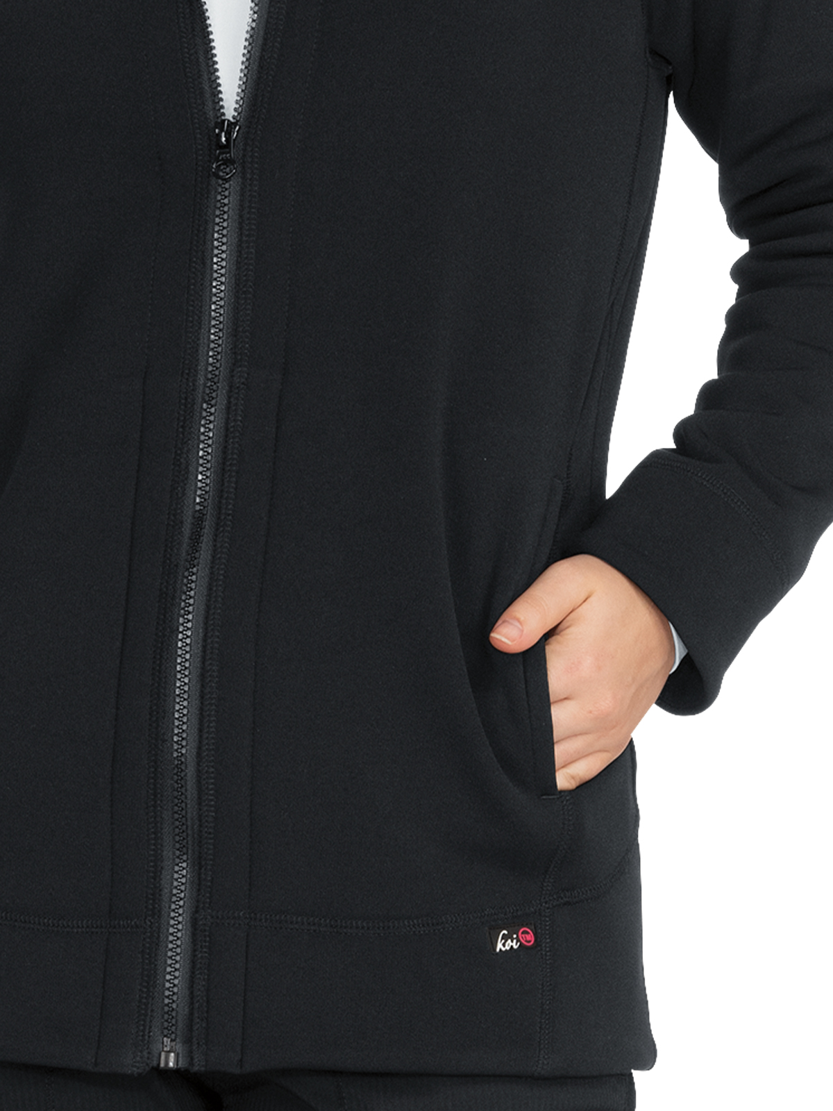 koi - Lite - Women's Two-Pocket Super Soft Fleece Wellness Jacket 8