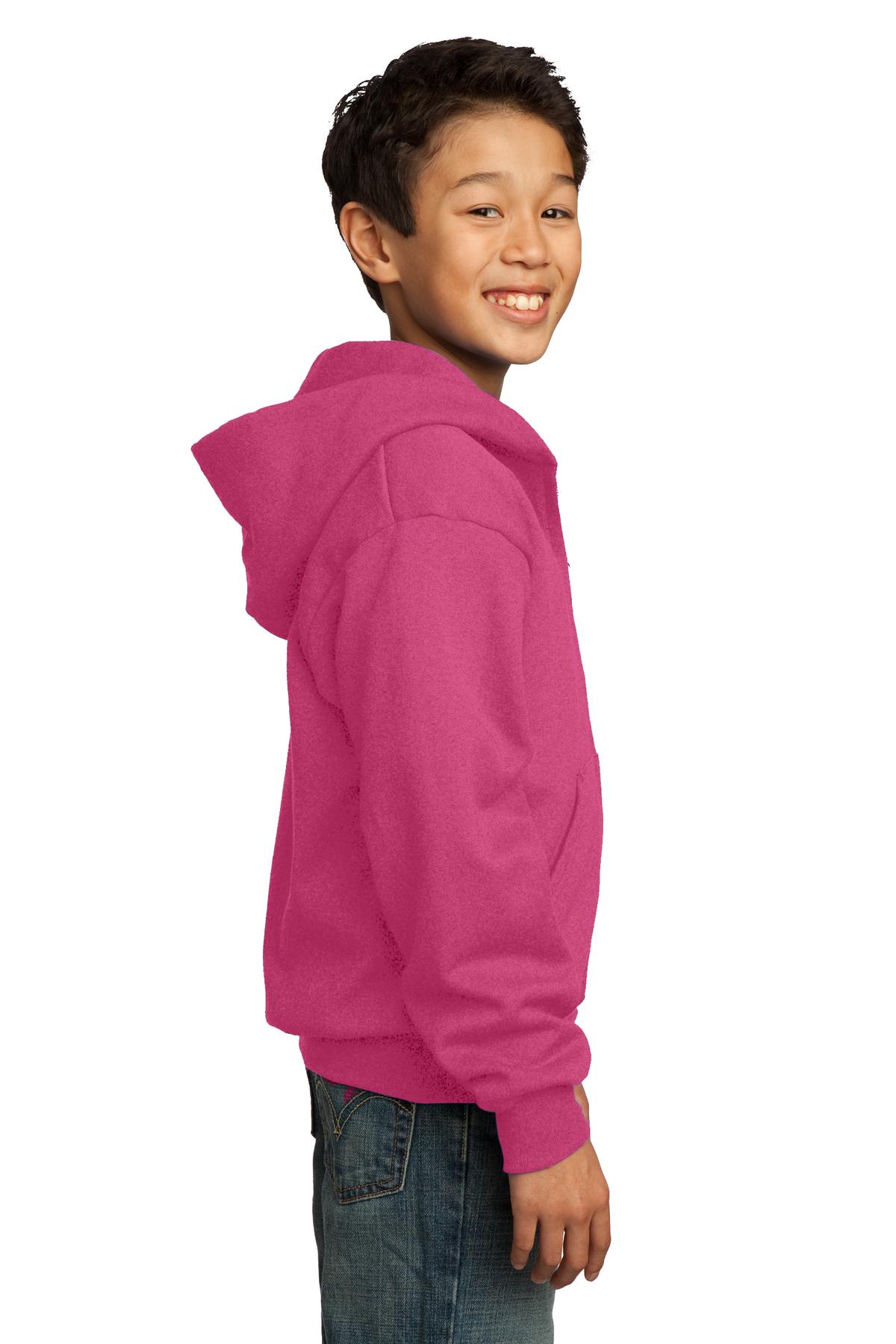 Port & Company® Youth Core Fleece Full-Zip Hooded Sweatshirt 22