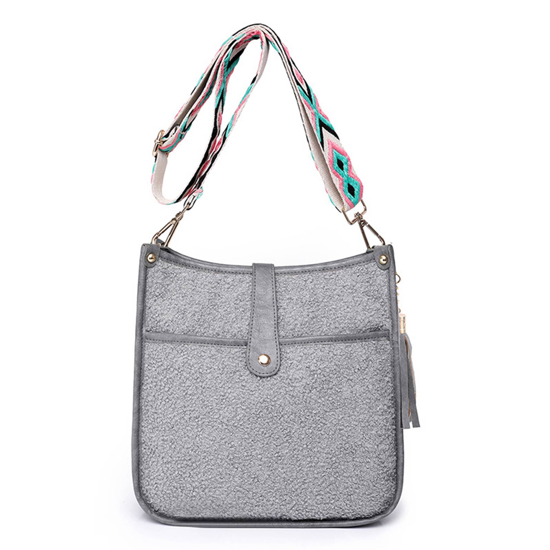 PU Leather Plush Crossbody Bags Fit for Women in Winter 3