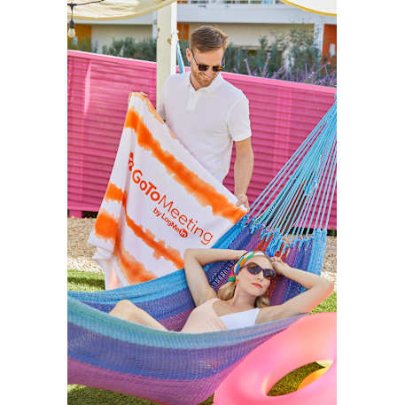 Good Vibes Cabana Stripe Beach Towel 43
