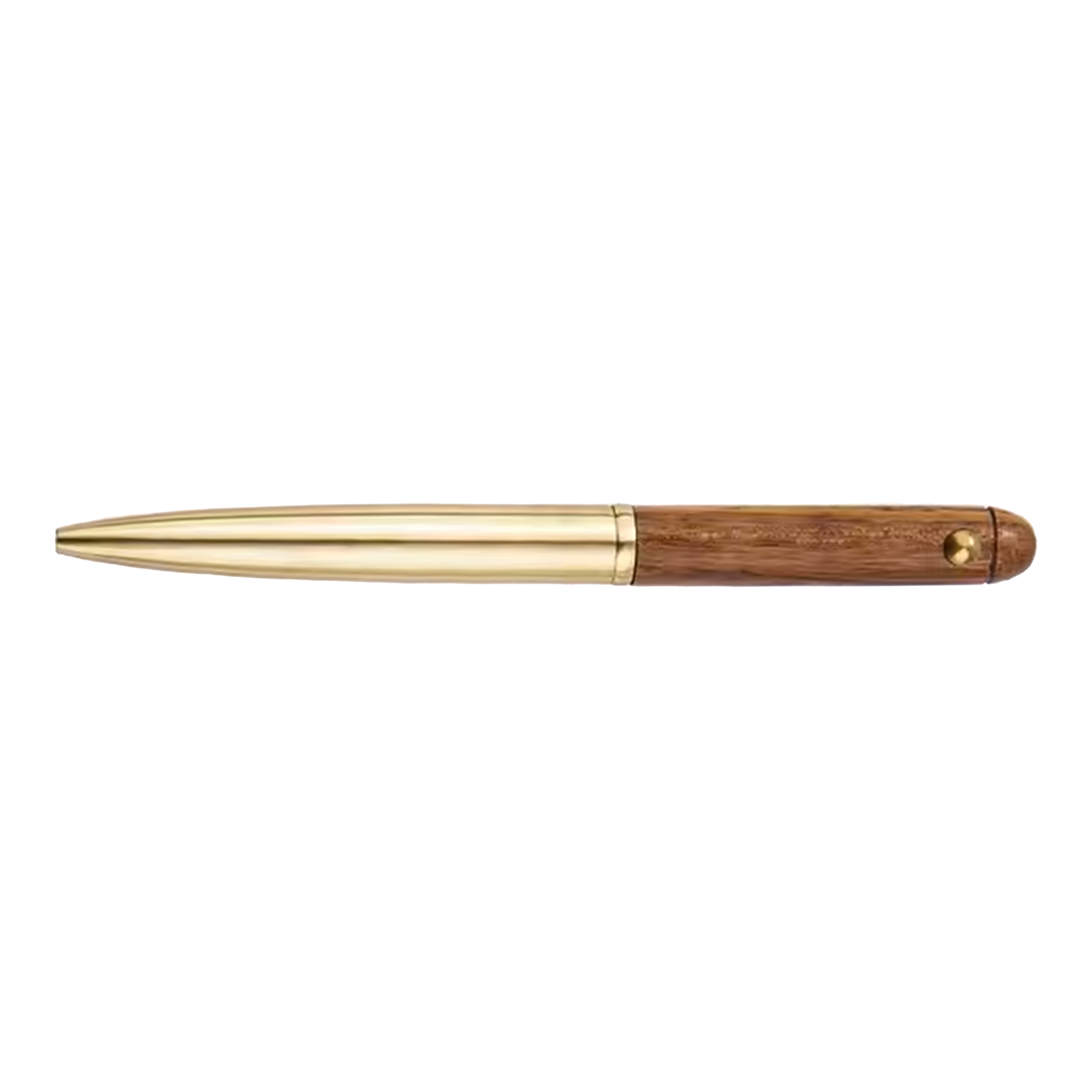 Wooden and brass Ballpoint Pen with cap 3