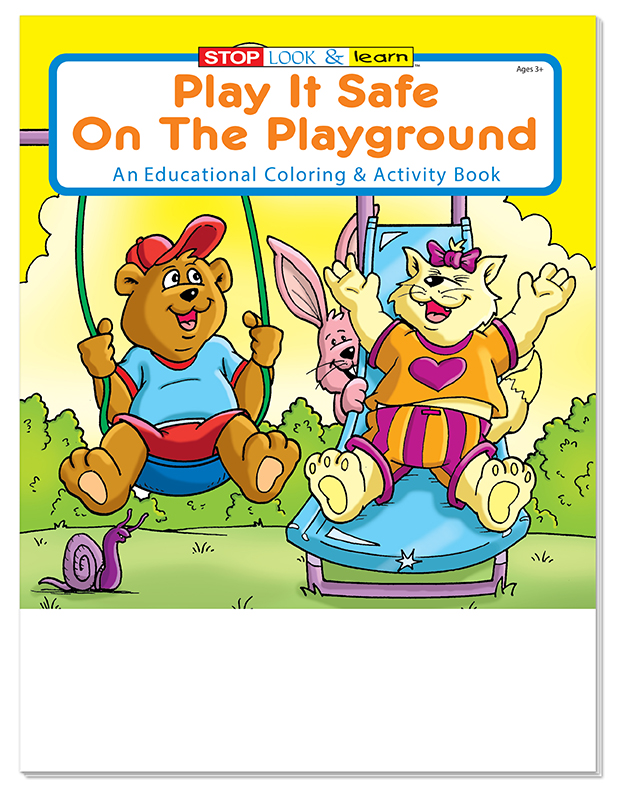 COLORING SET - Play It Safe on the Playground Coloring Book Fun Pack 5