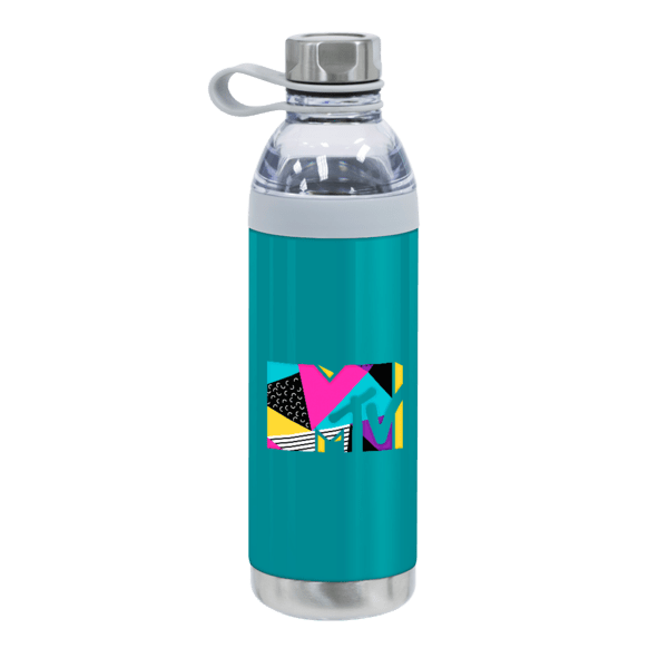 Dual Opening Stainless Steel Water Bottle - 20 Oz., custom water bottle with logo imprint 52