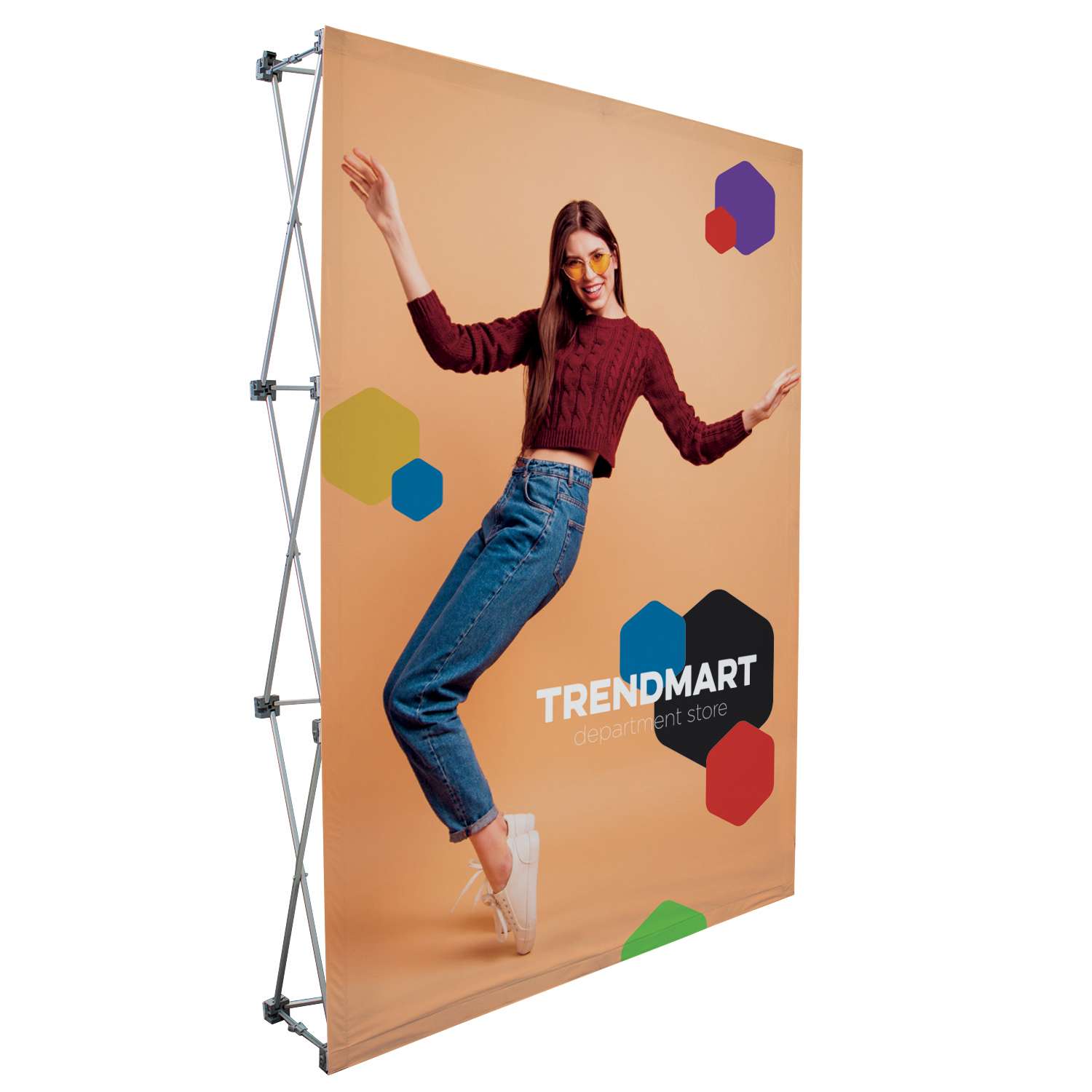 5' Straight Splash Floor Display Face Kit (Polyester Knit)