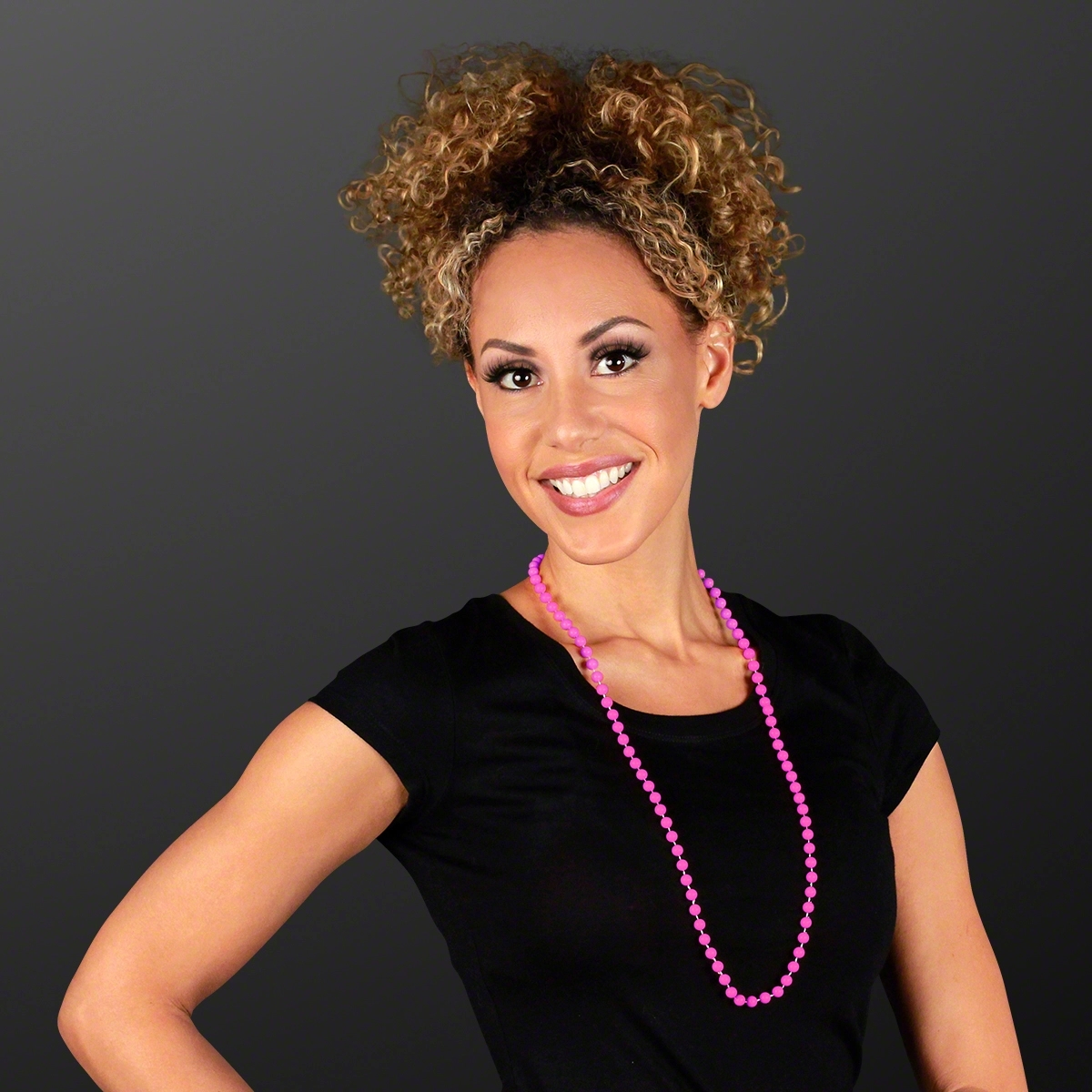 7MM 33" Round Beaded Necklaces 33