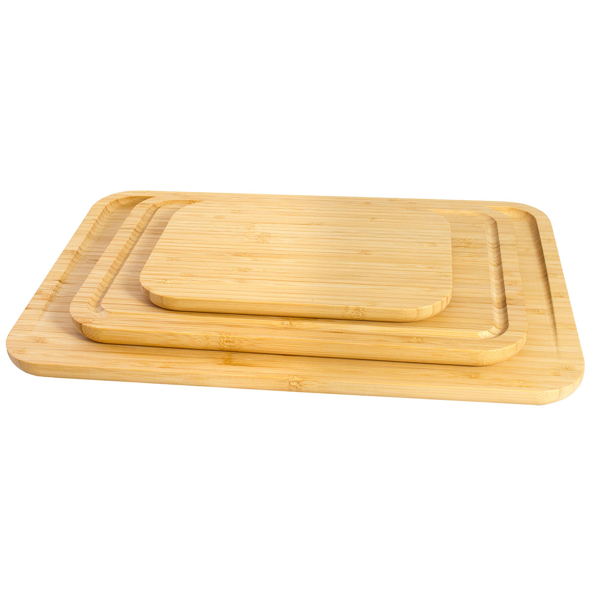 3Pc Bamboo Cutting & Serving Board Set 7