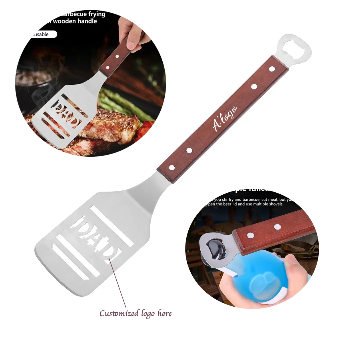 2-in-1 BBQ Frying Spatula with Bottle Opener 3