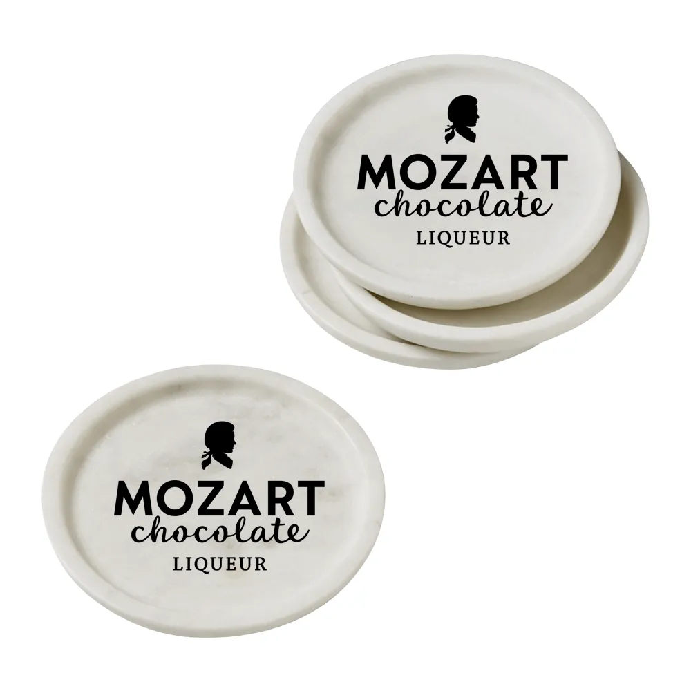 Round Marble Coasters, Set of 4 2