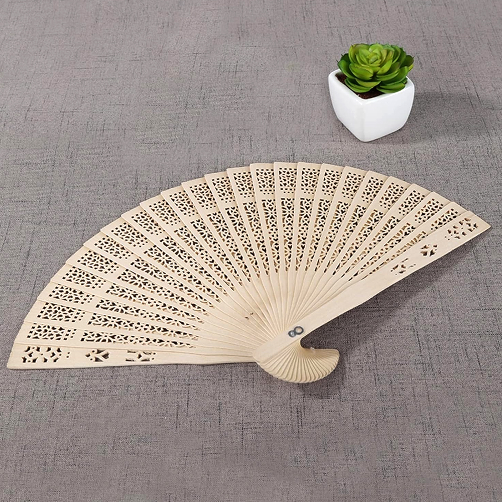 Laser Engraved All Bamboo Fan 5
