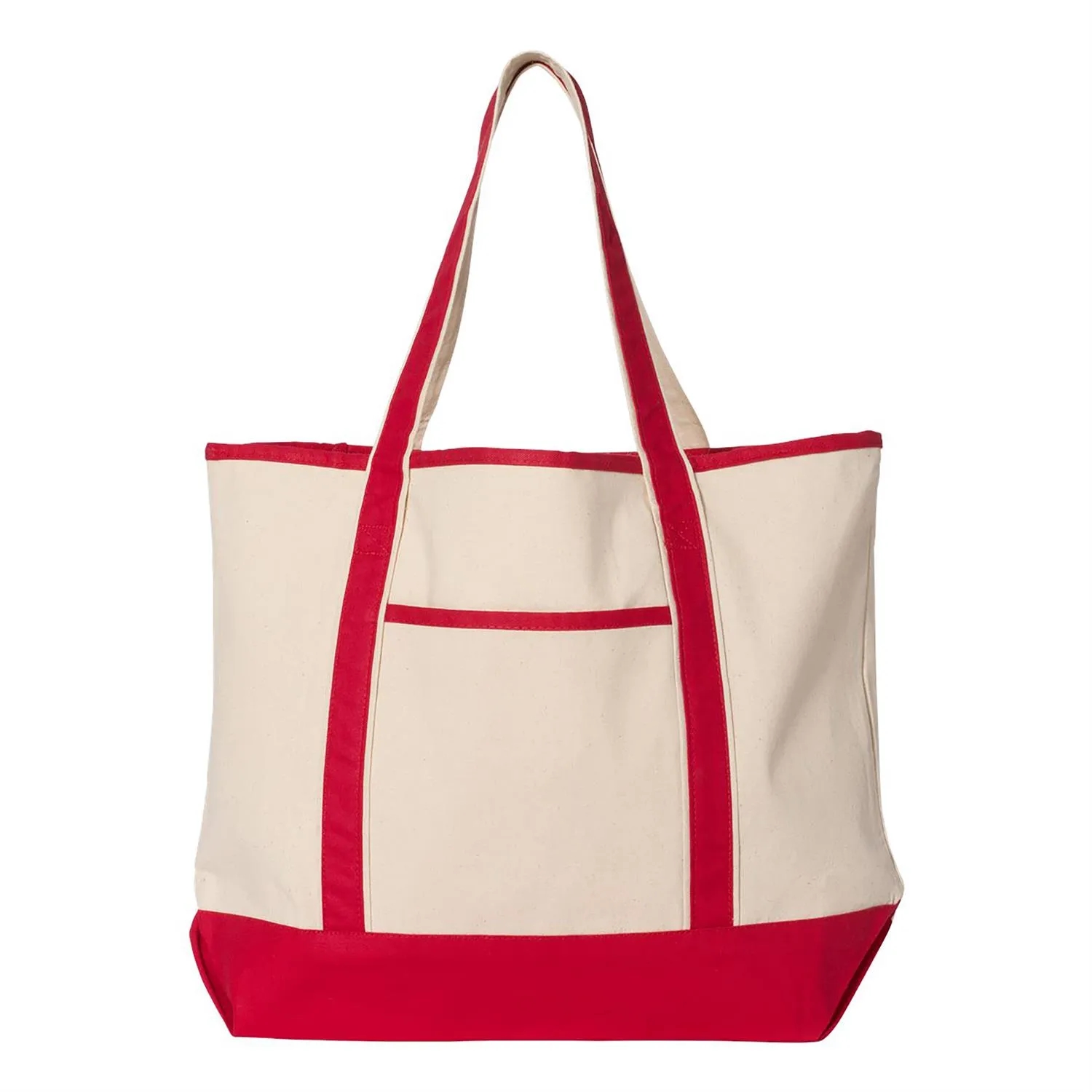 Q-Tees 34.6L Large Canvas Deluxe Tote 16