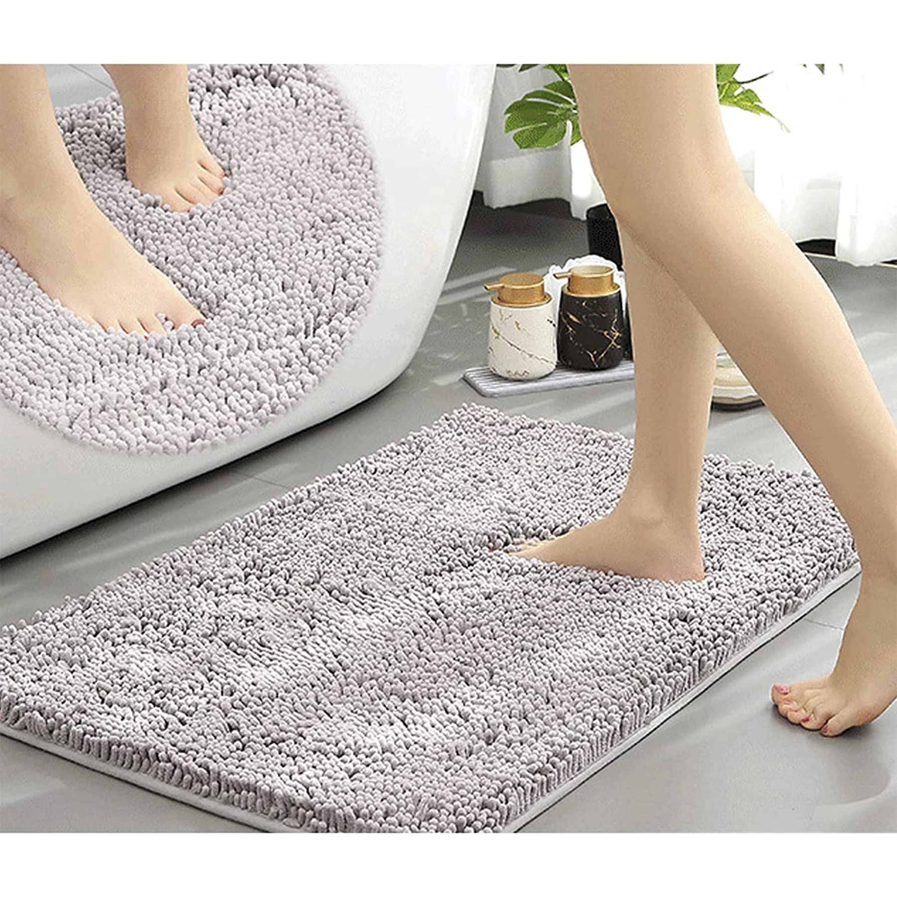 Soft Chenille Bathroom Rugs Sets 3 Piece 2