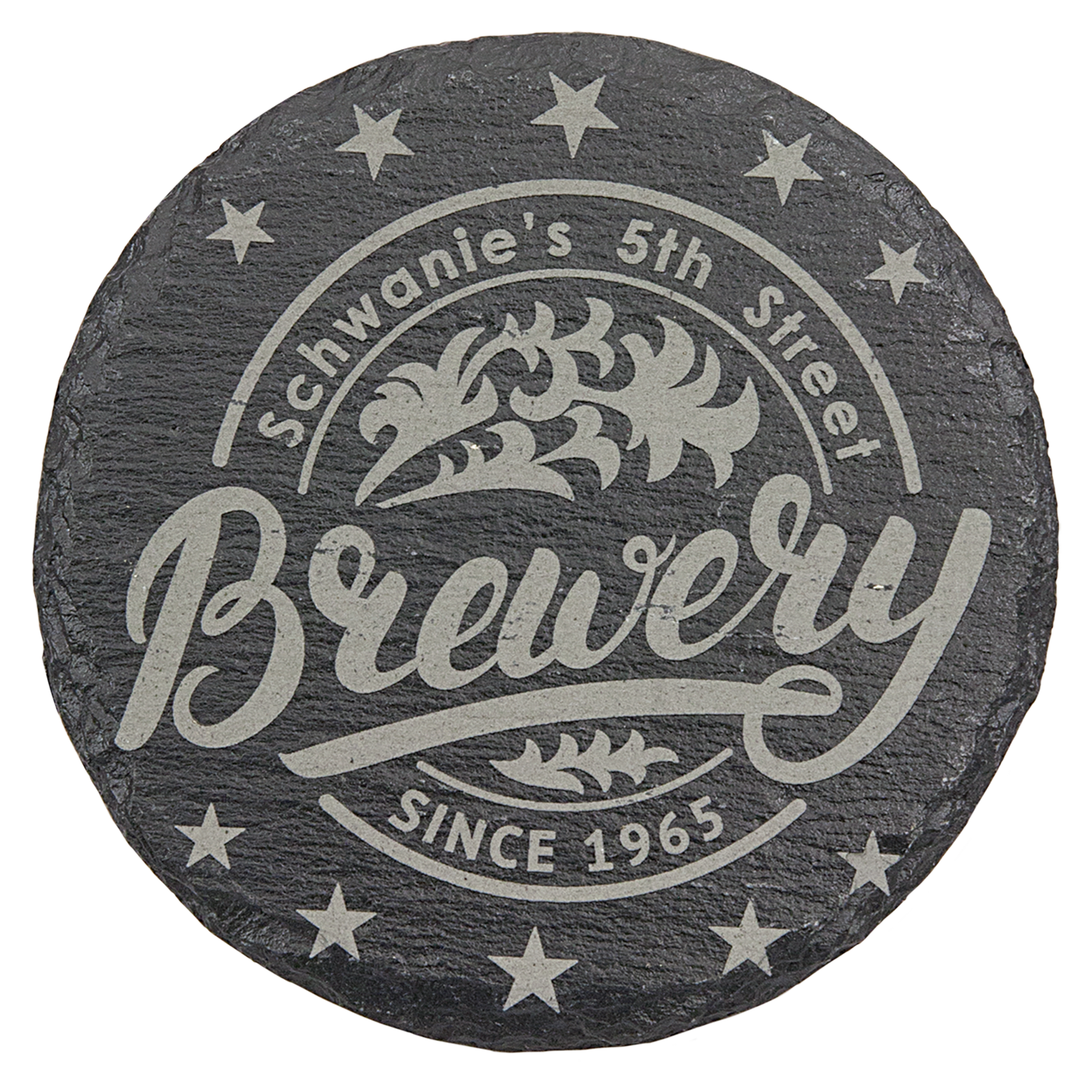 4" Round Slate Coaster 5