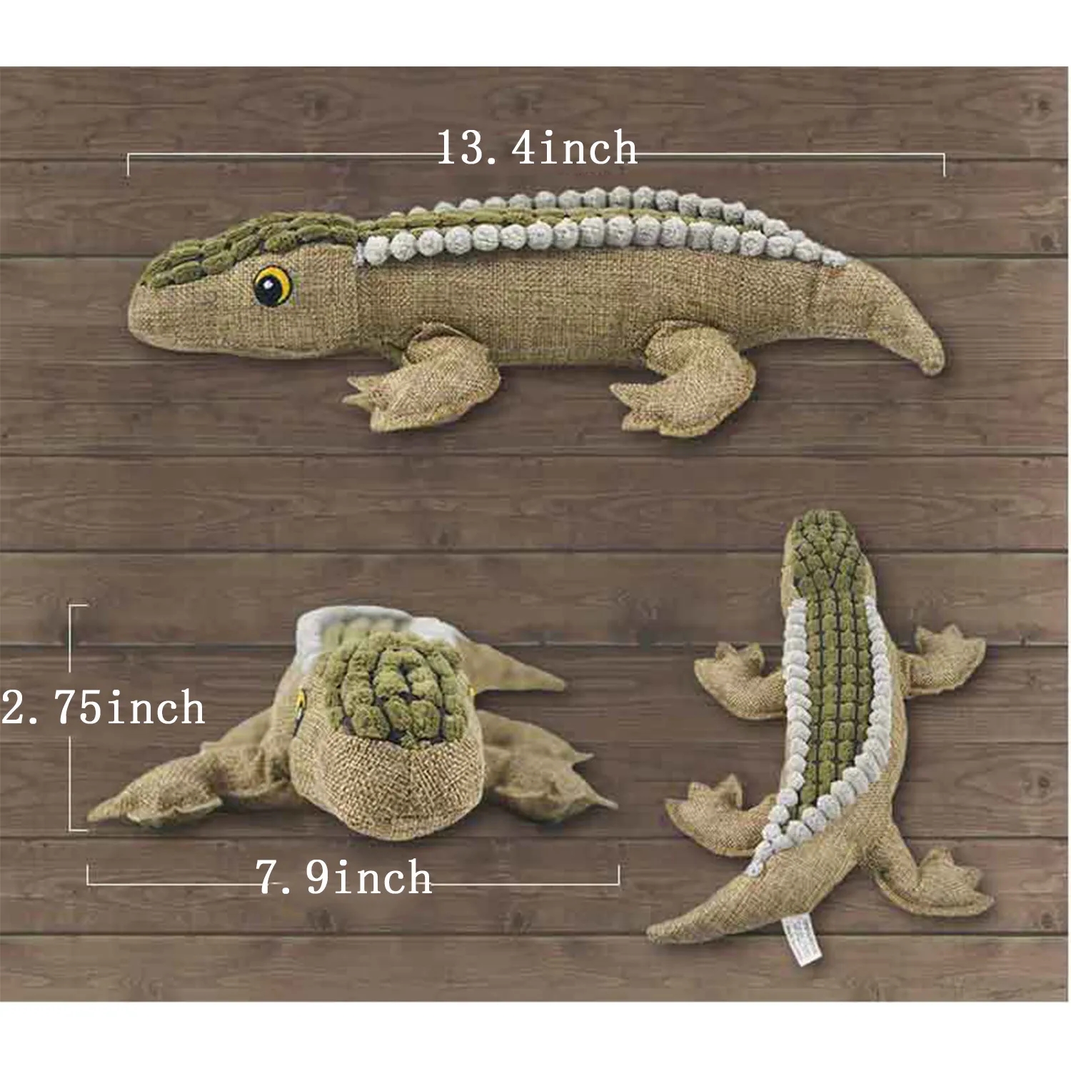 Plush Crocodile Sounding Interactive Dog Bite Toy 4