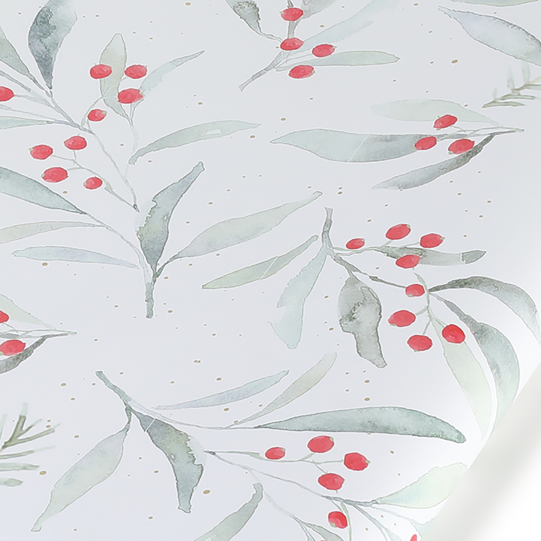 Holiday Sprigs Personalized Wrapping Paper Roll 5