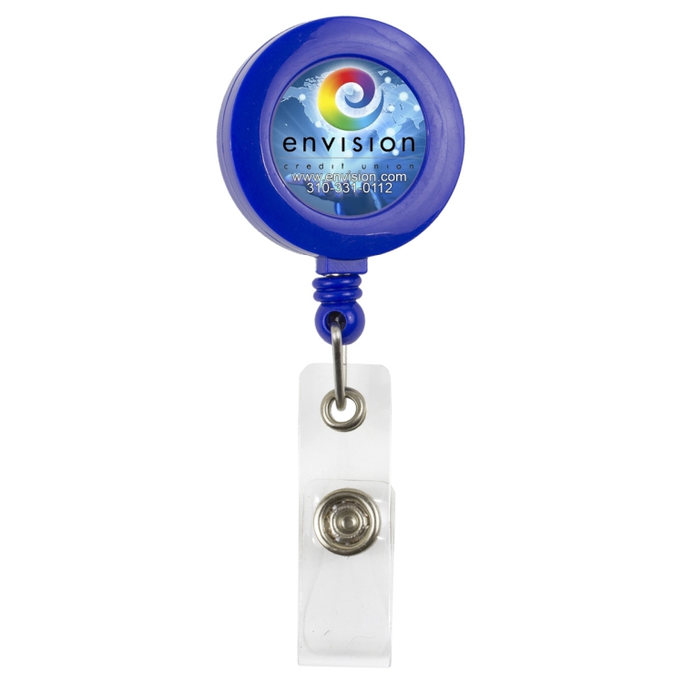 "Lorain VL" 30" Cord Round Retractable Badge Reel and Badge Holder with Metal Slip Clip Attachmement 2