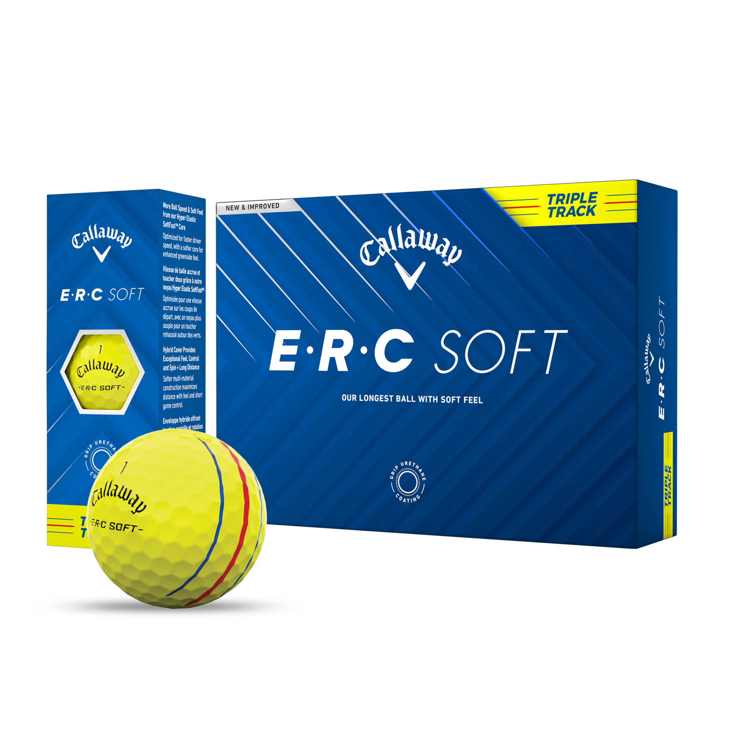 Callaway ERC Soft Triple Track Yellow Golf Balls
