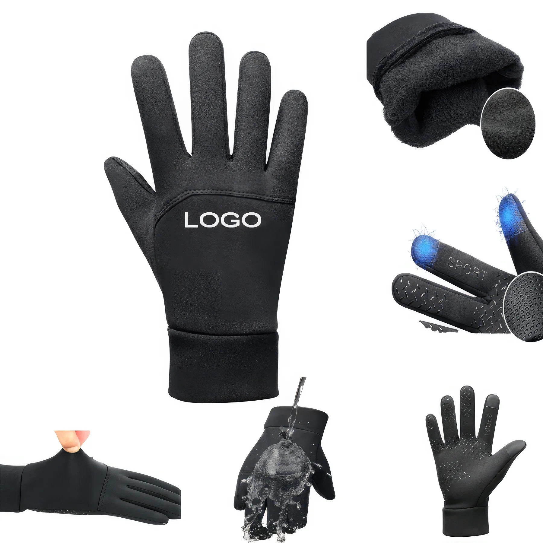 Water Resistant Windproof Anti Slip Heated Warm Glove 2