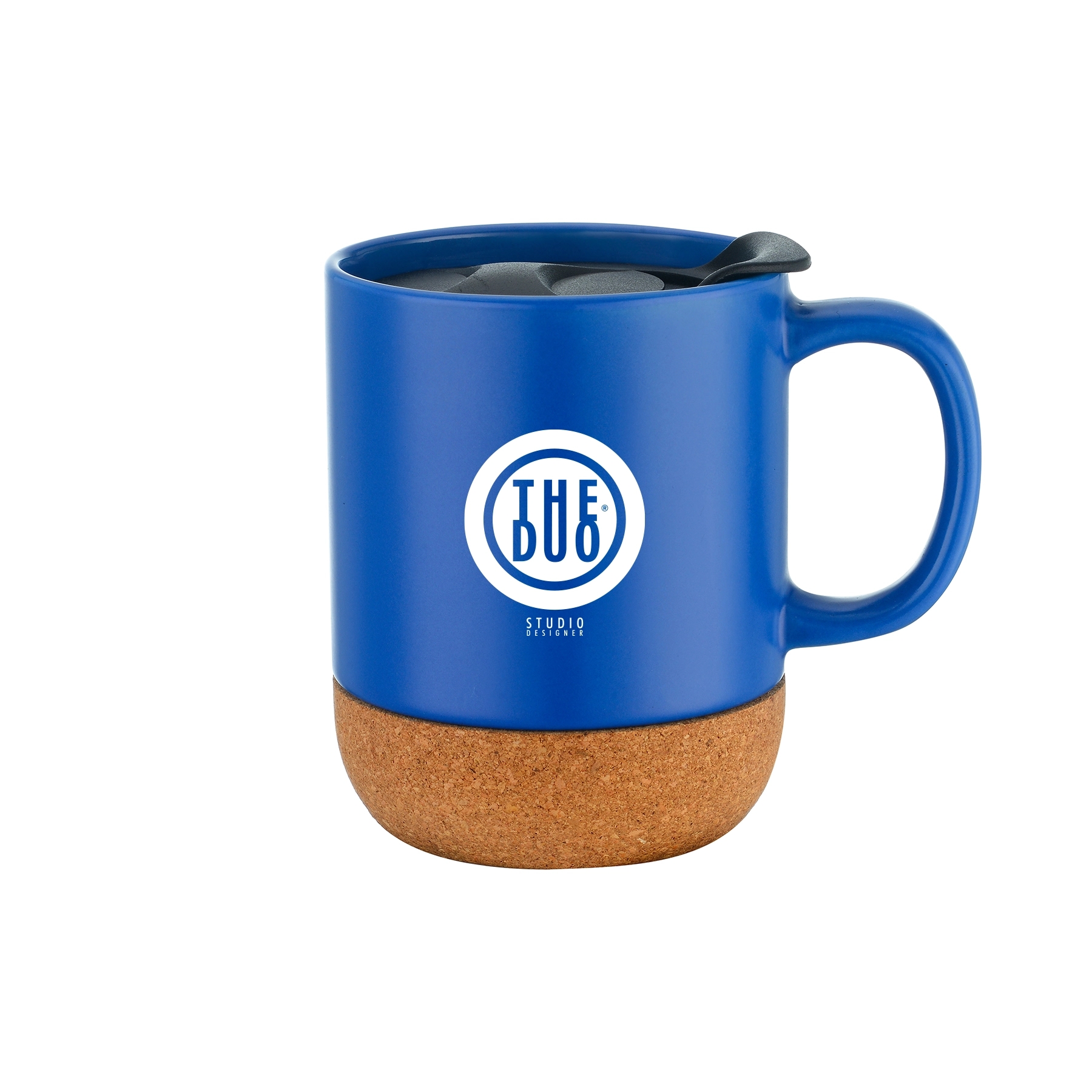 YARRA - 12 OZ CERAMIC MUG WITH CORK BASE AND SPILL-PROOF LID 2