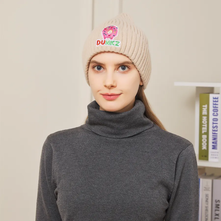 Sturdy Top High Wool Fiber Beanies, custom hat with logo imprint 15