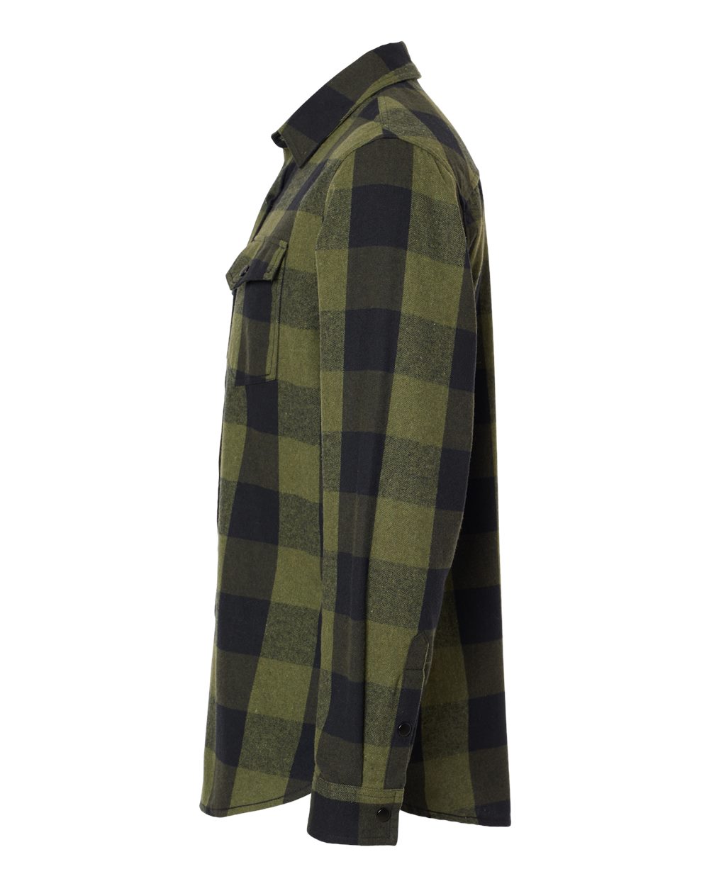 Snap Front Plaid Flannel Shirt
