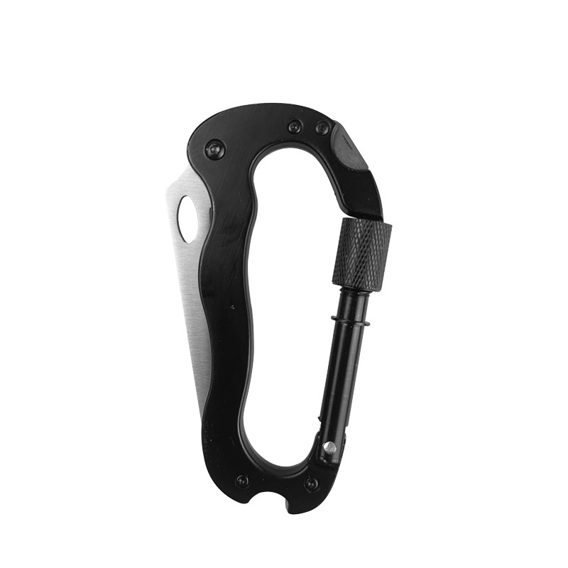 Multifunctional Carabiner with Opener Folding Knife 2