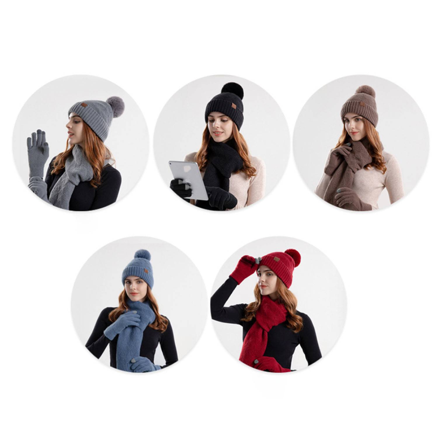 Hat And Scarf Gloves Set 5