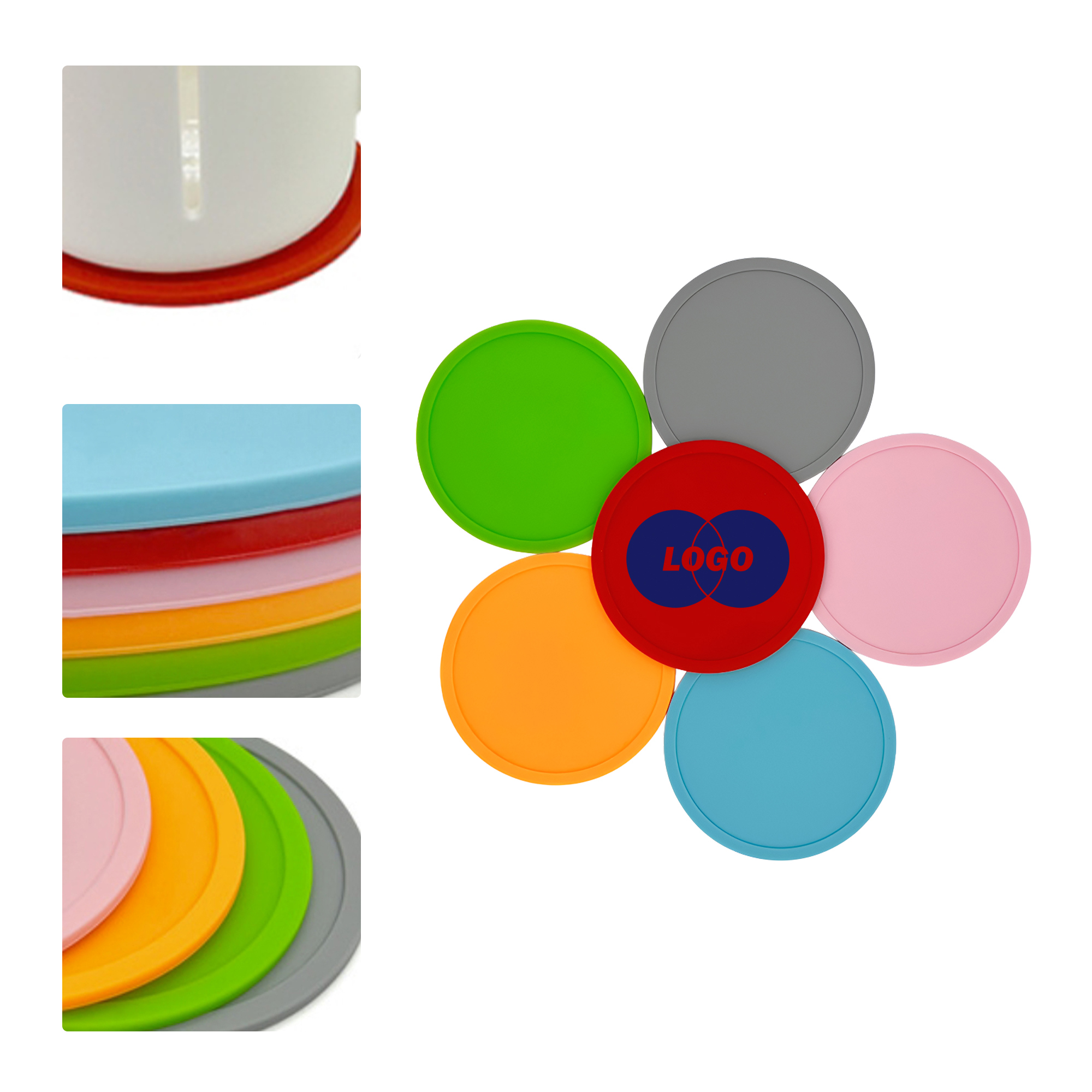MOQ 50 Silicone Waterproof Coaster 2
