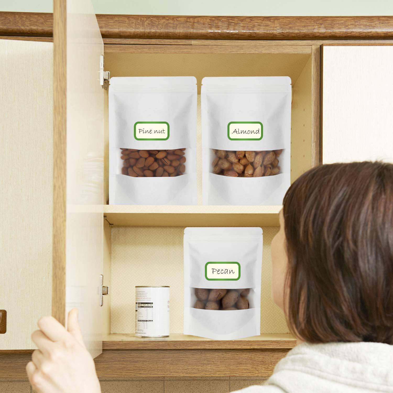Resealable Paper Food Storage Bag w/ Matte Window 4