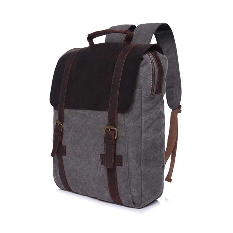 Premium Canvas Leather backpack,Laptop Backpack 2
