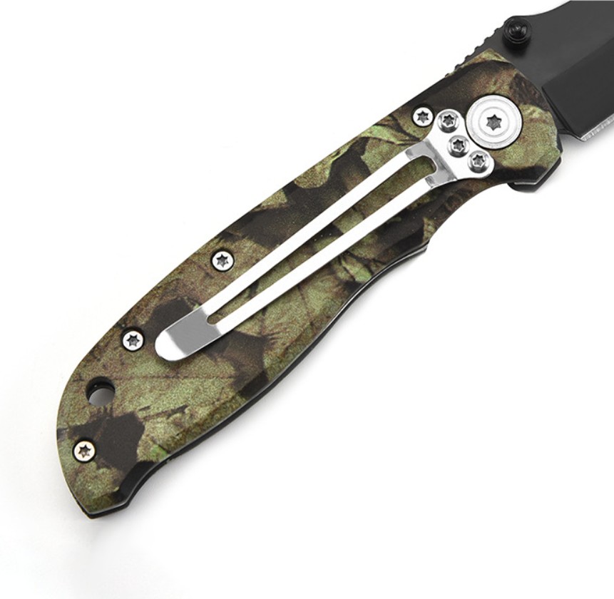 Camouflage Stainless Steel Folding Pocket Knife 7