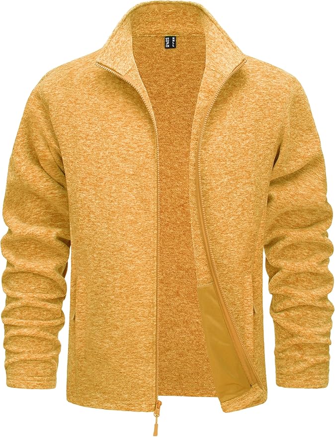 "Men Zipper Fleece Jacket Full zipper" 10