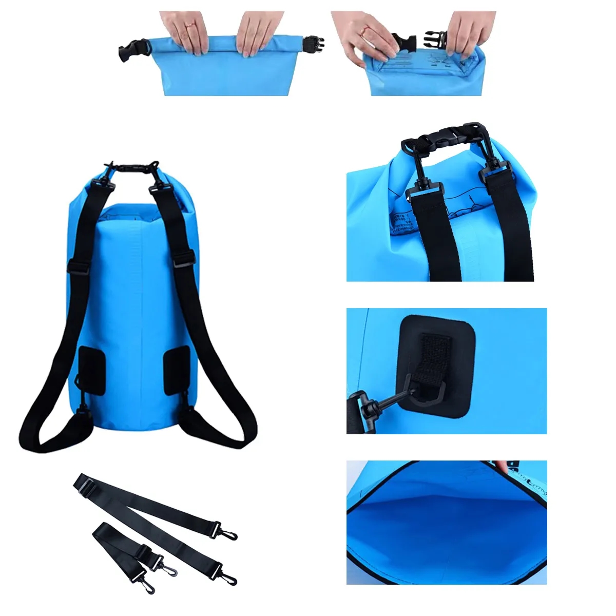 Heavyweight Waterproof Drybag With Shoulder Strap 10L 6