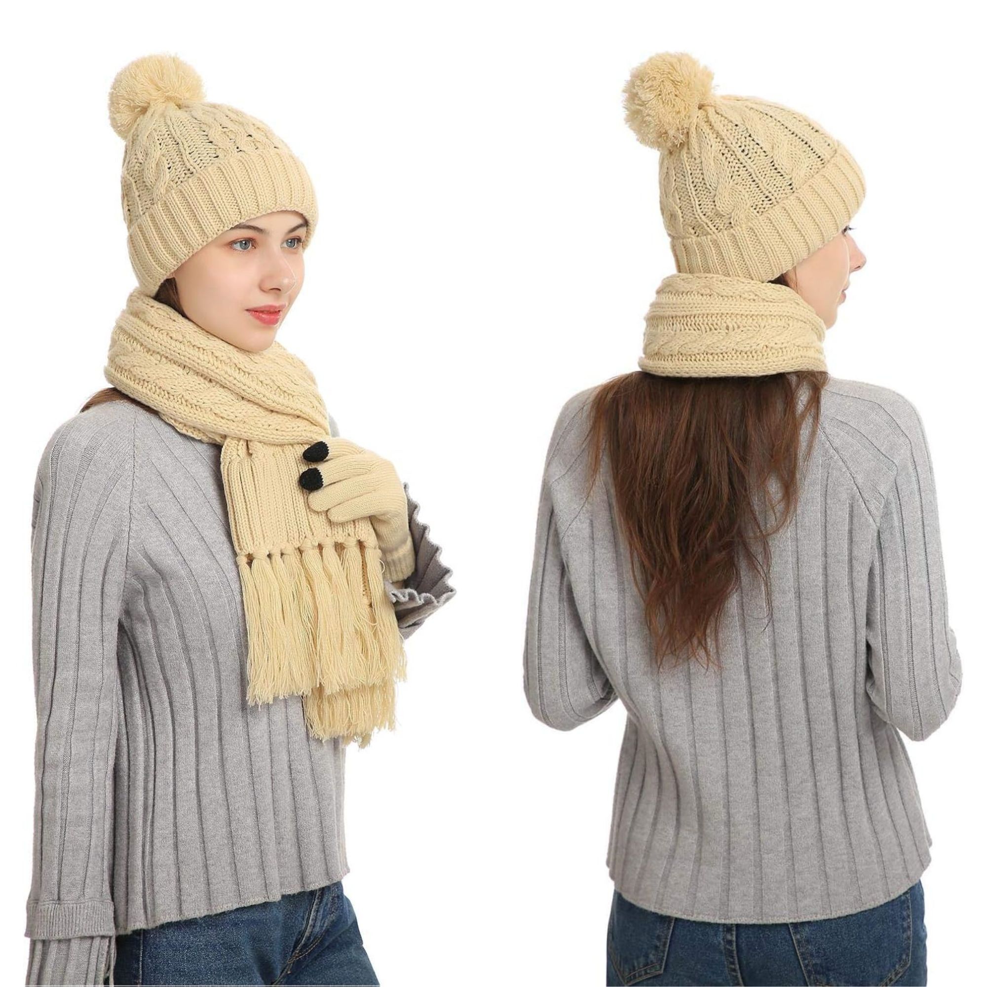3 In 1 Winter Beanie Set 5