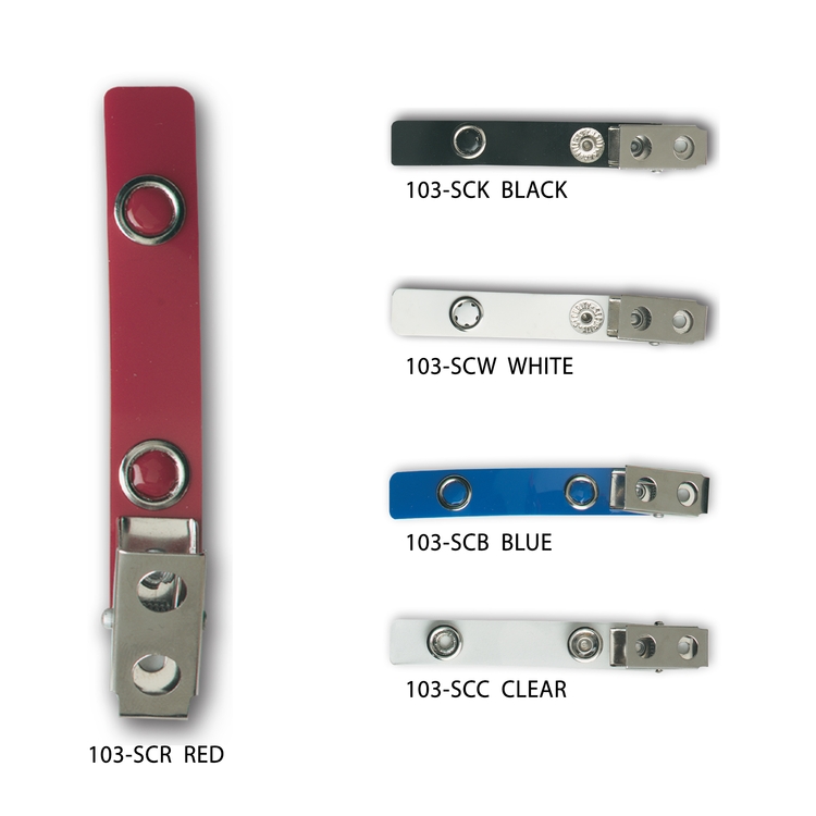 Strap Badge Fastener w/ Metal Clip