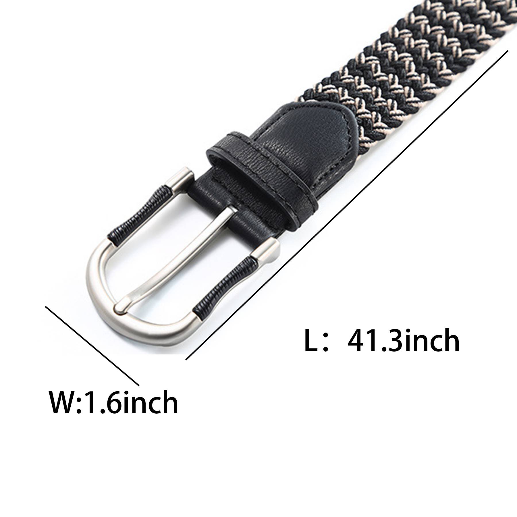 Mens Woven Braided Web Belt 5