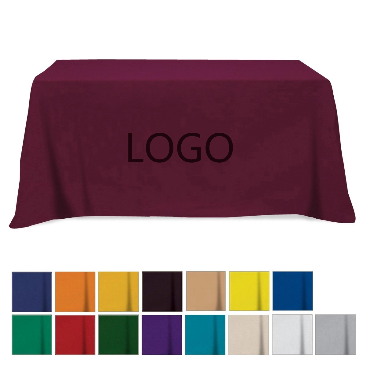 4-Sided Flat table cover - 6' STANDARD TABLE 2