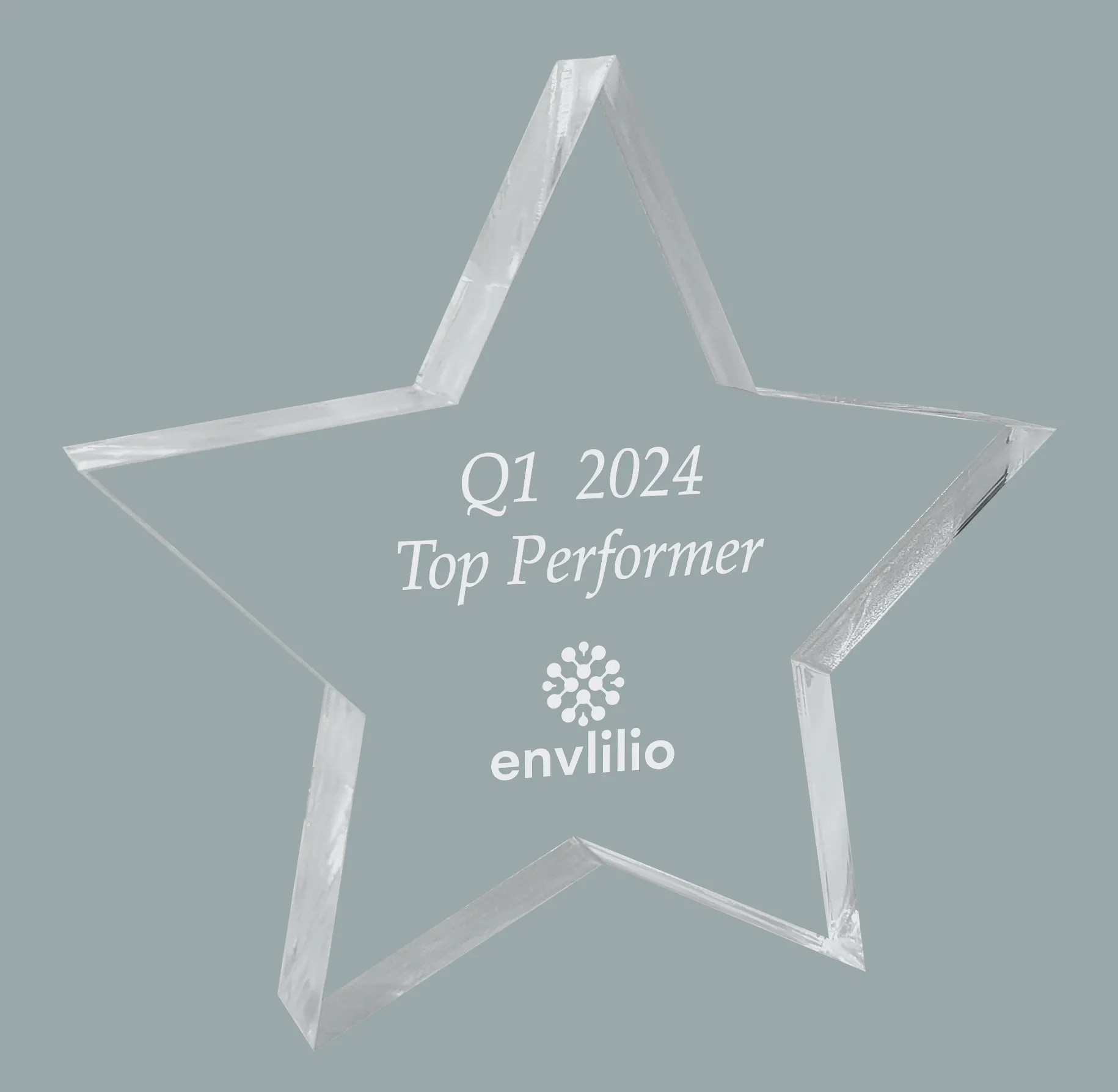 1" Star Shape Laser Etched Award