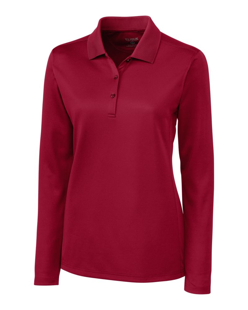 Clique Ice Pique Tech Womens Long Sleeve Polo 39