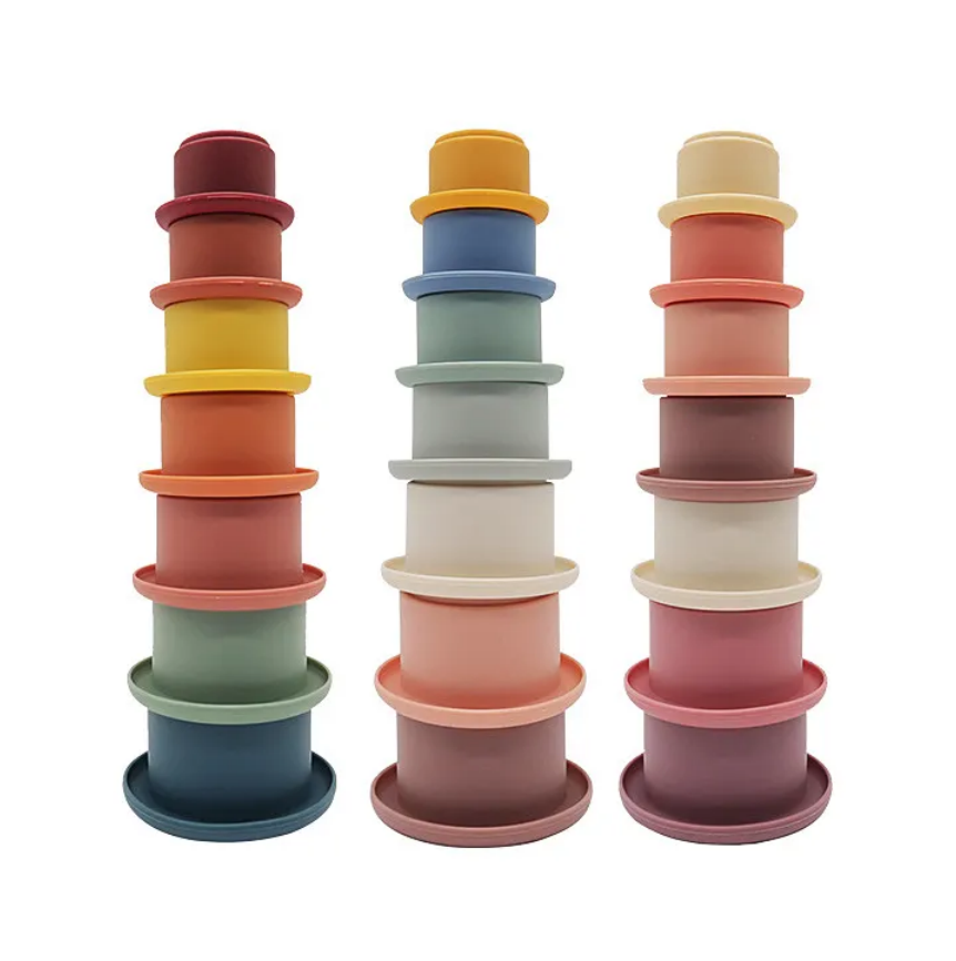 7-Pcs Silicone Stacking Cup Toy 3