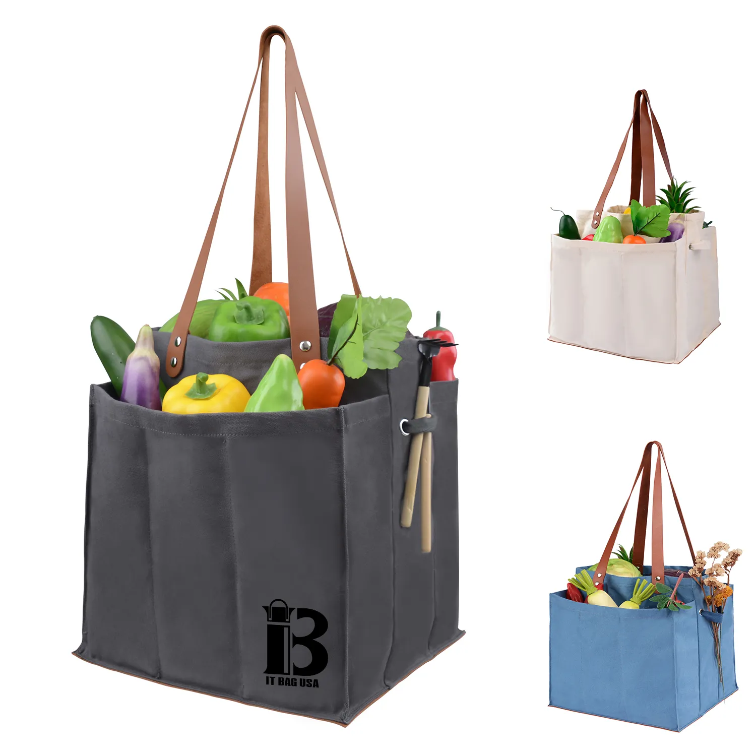 Farmer'S Market Tote Shopping Bags, custom tote bag with logo imprint 2