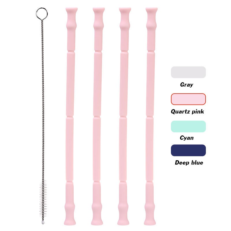 Collapsible Silicone Straw In Case 7