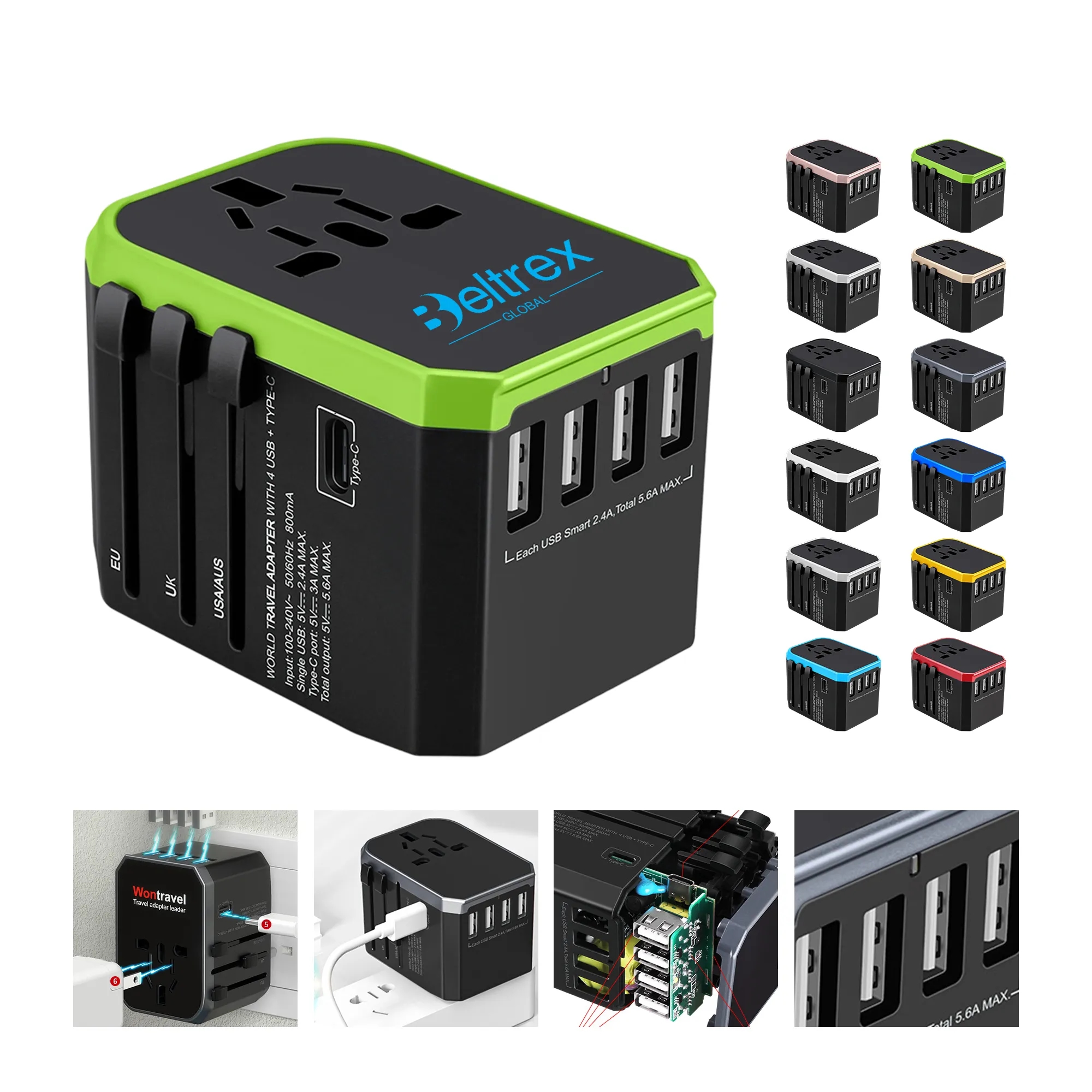 Portable Multi Port Charger 5.6A with Fast Charging 1