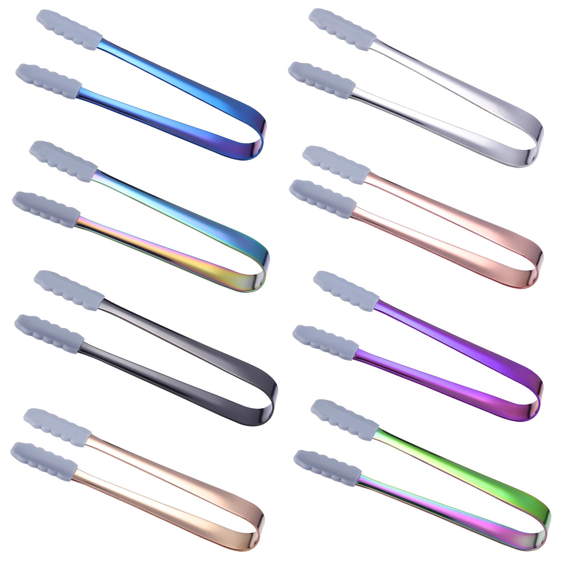 Mini Silicone Sawtooth Kitchen Tongs 1