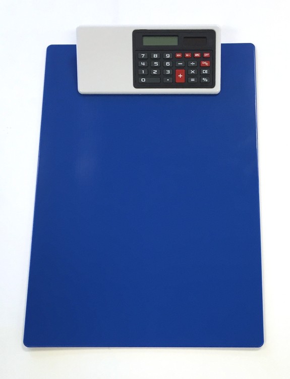 Letter Size Clipboard w/Dual Power Calculator Clip 46