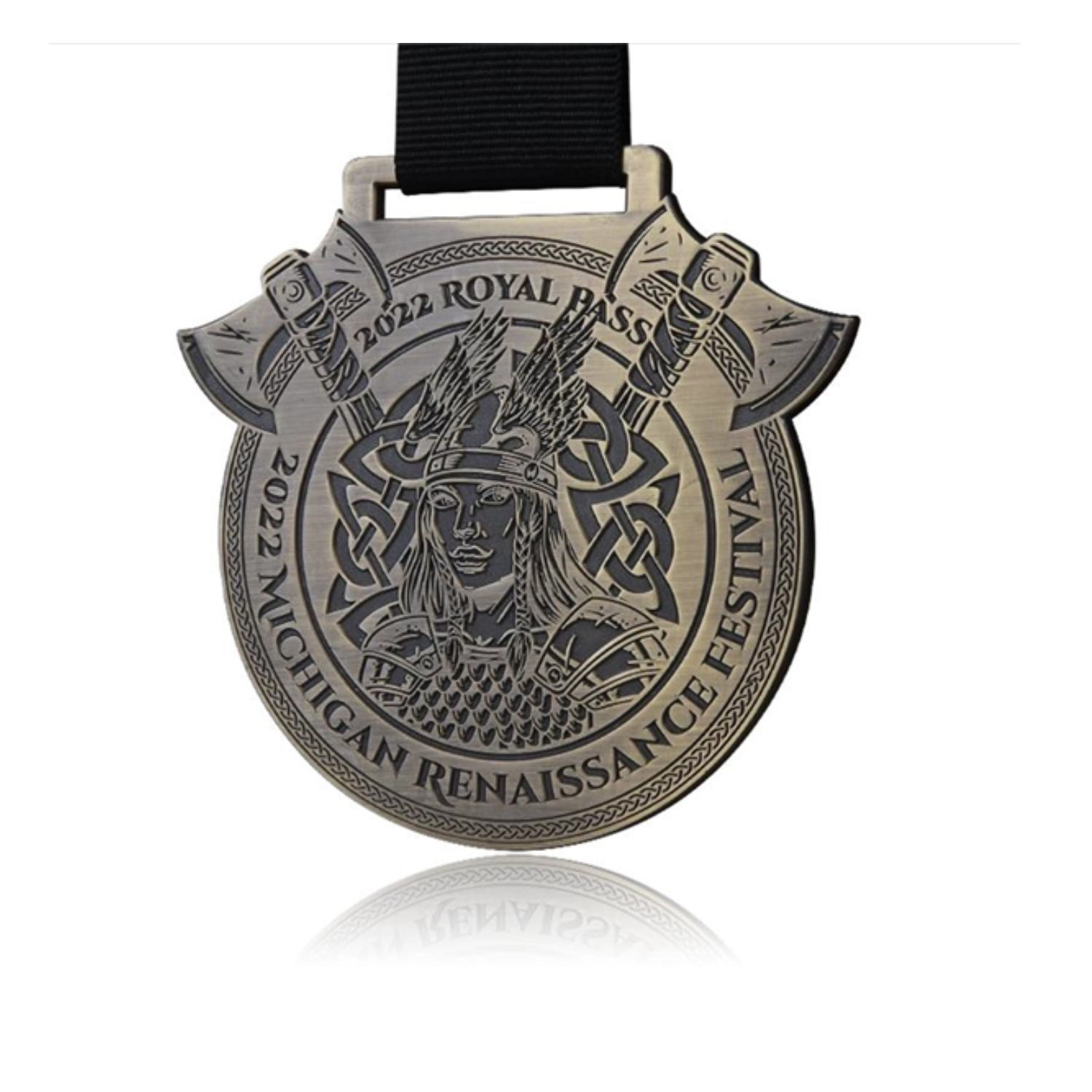 Custom Fashion Logo Antique Gold Copper Sports Team Medals 3