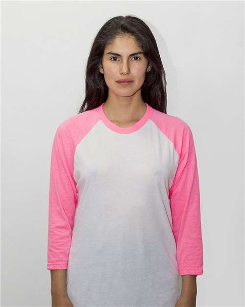 Unisex USA-Made Three-Quarter Sleeve Raglan Baseball T-Shirt - FF53 10
