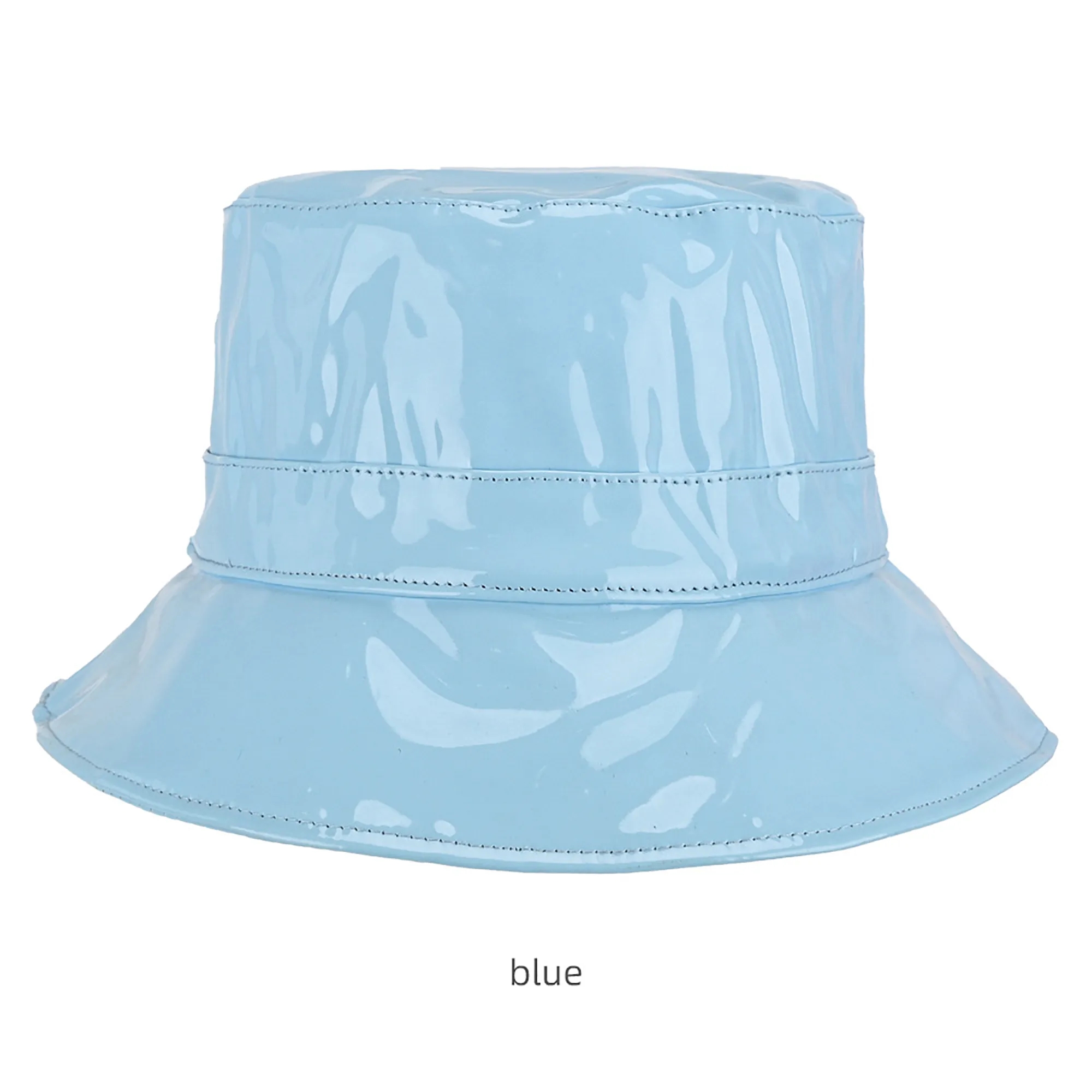 PU Leather Bucket Hat with Wide Brim Sun Coverage 2