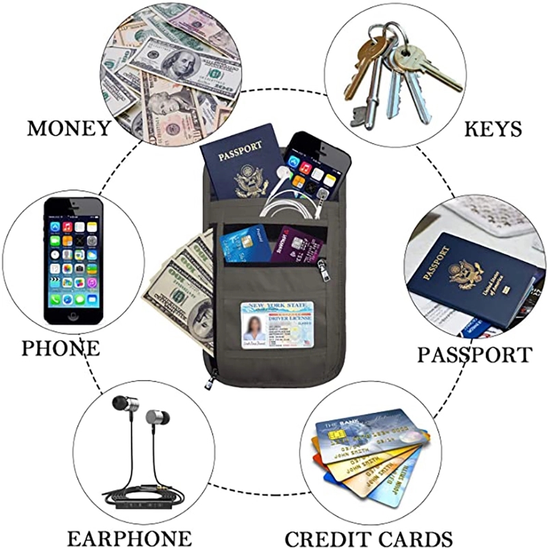 Multifunctional Travel Pouch Neck Wallet 5